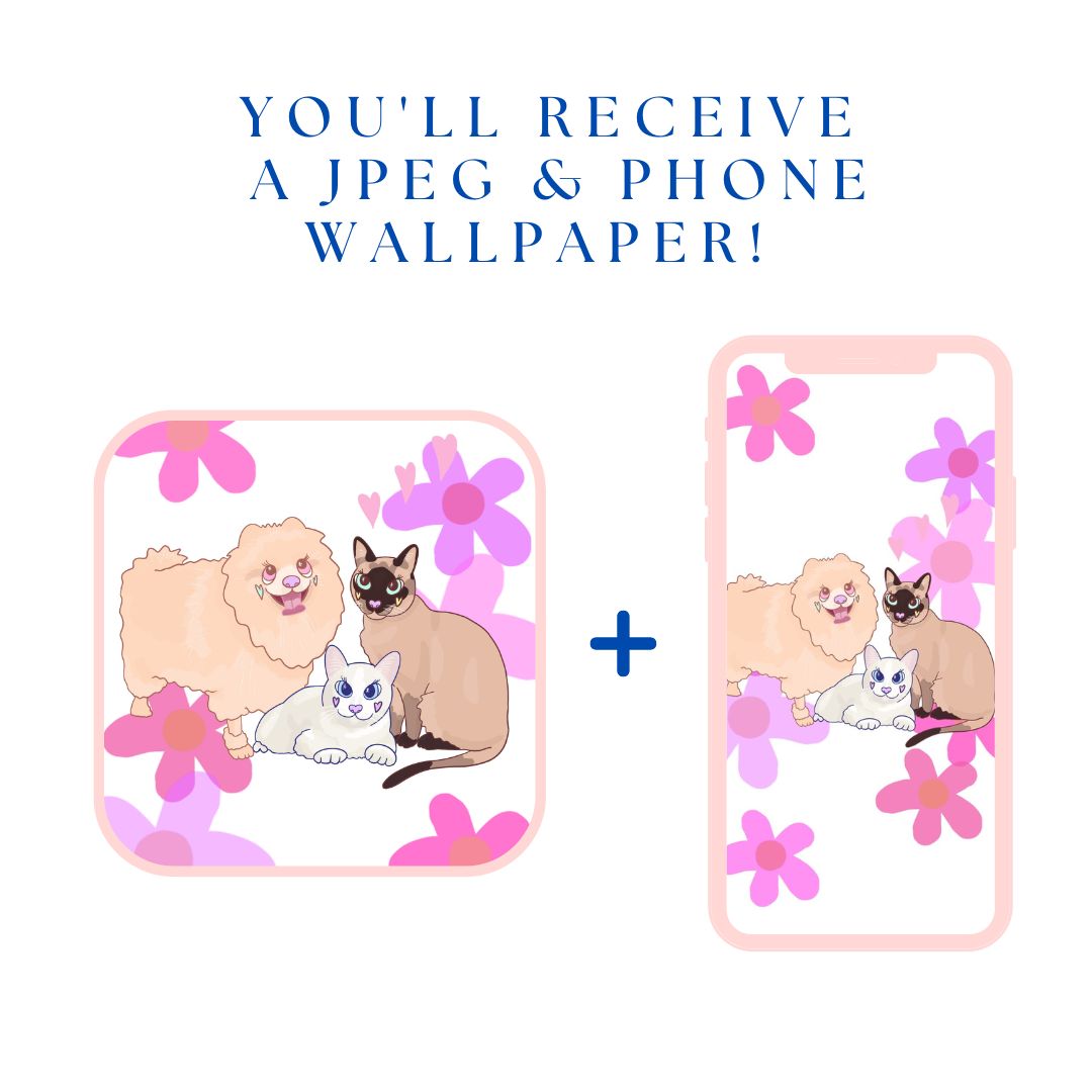 Summer Custom Pet Portrait 1 Pet