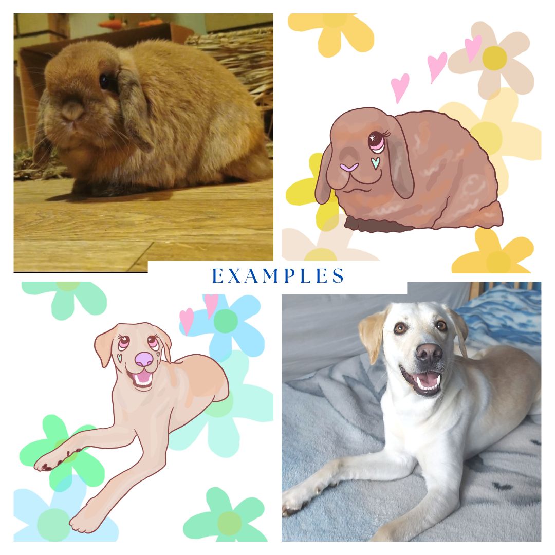 Summer Custom Pet Portrait 1 Pet
