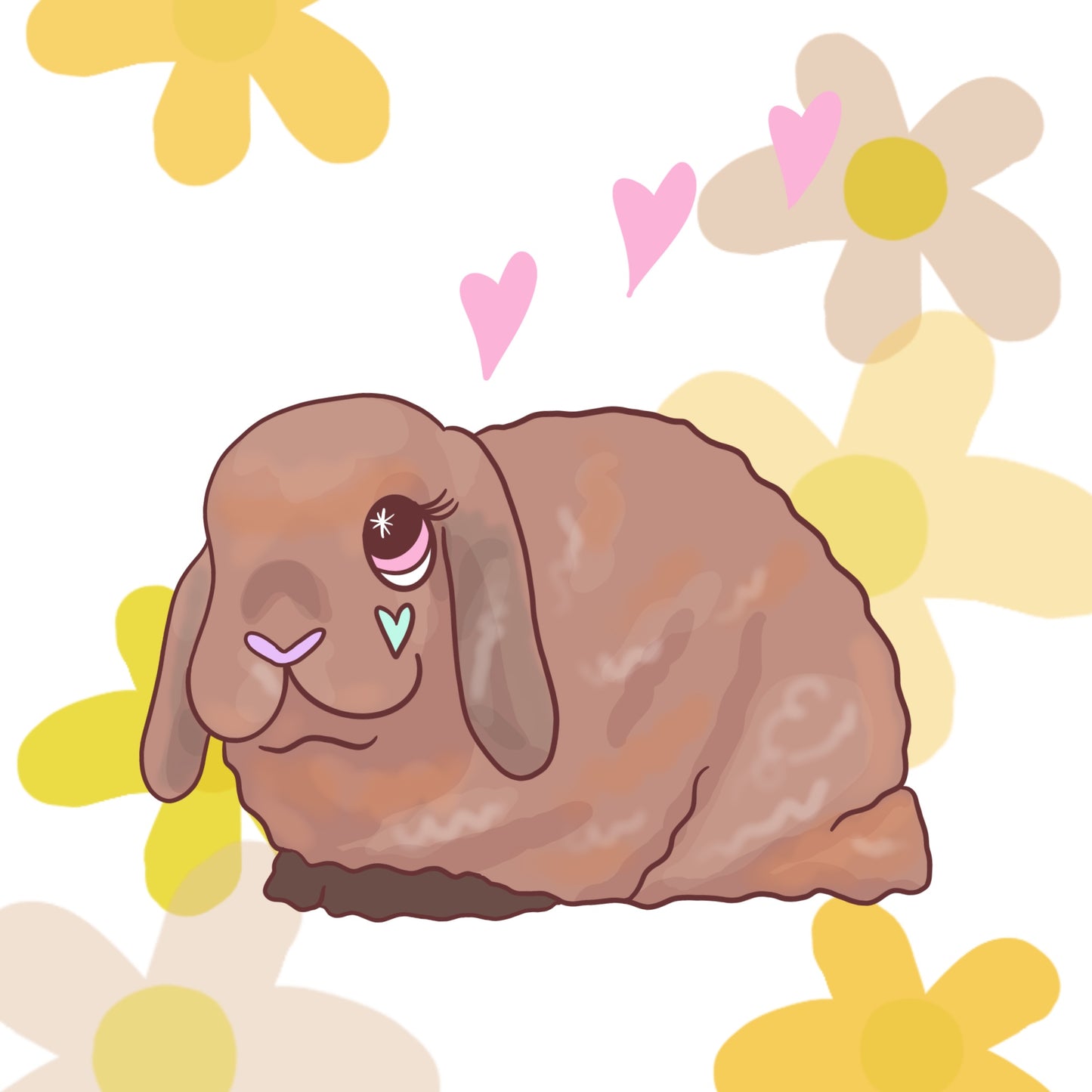 Summer Custom Pet Portrait 1 Pet