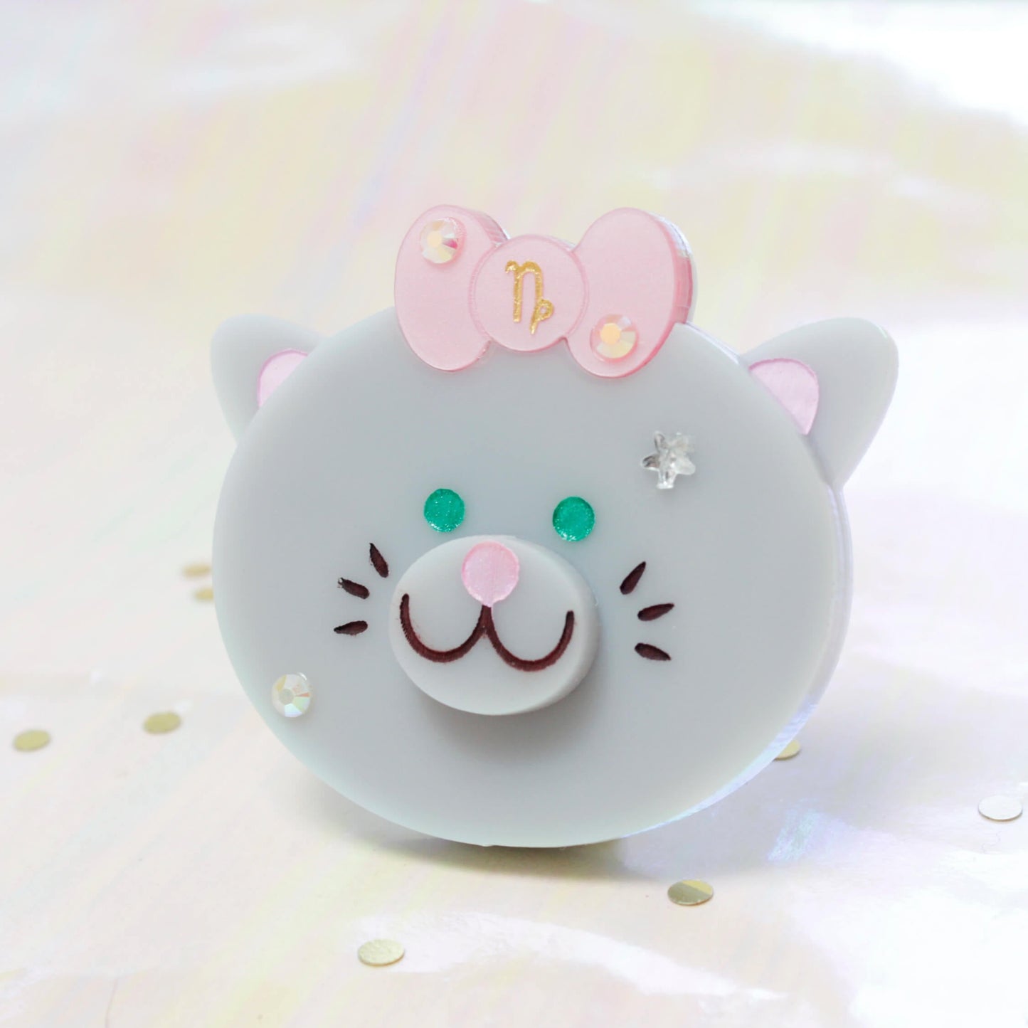 Capricorn Kitty Brooch