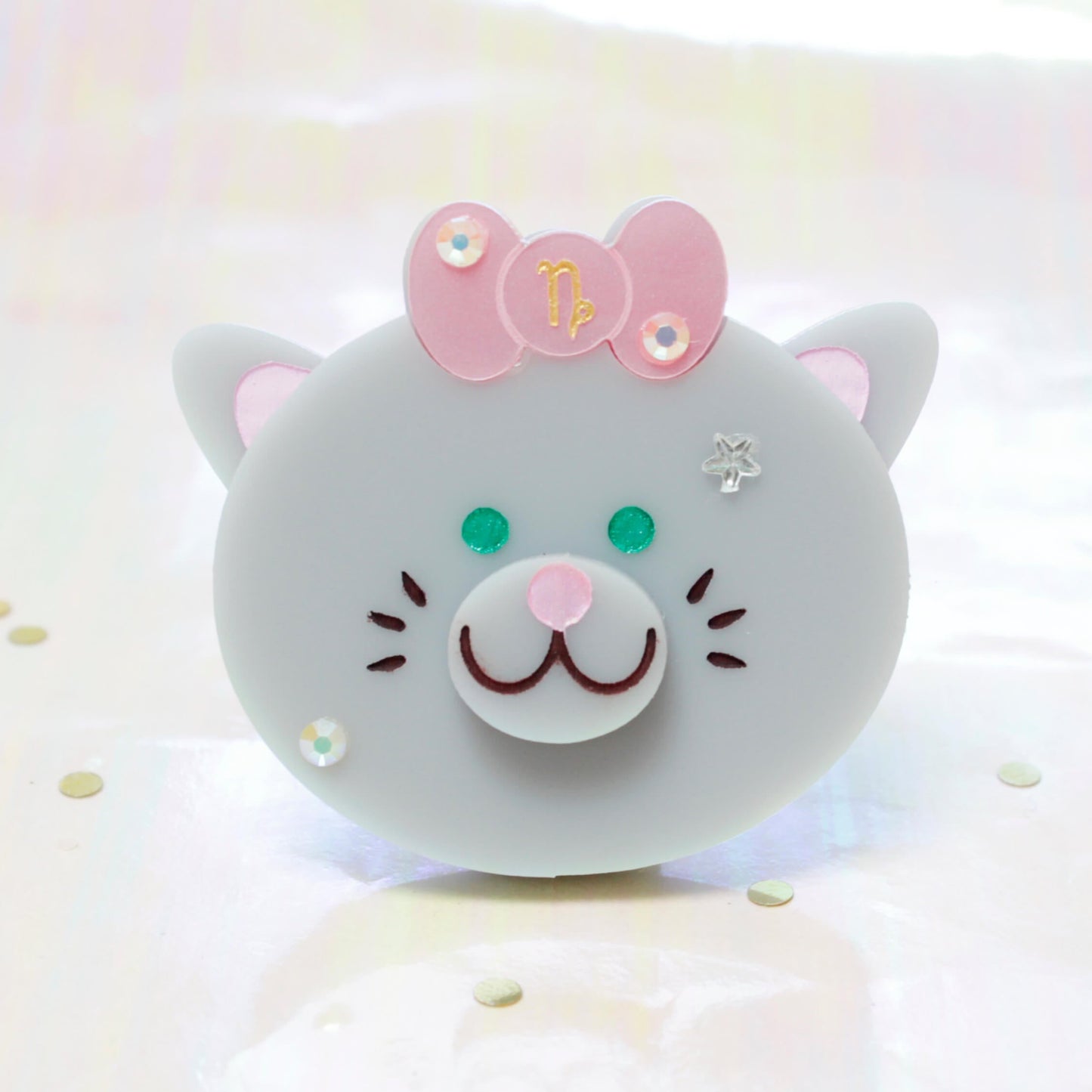 Capricorn Kitty Brooch
