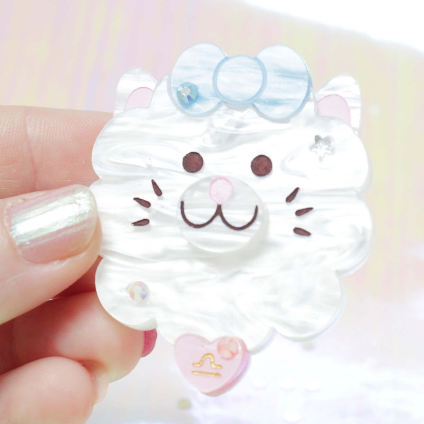 Libra Kitty Brooch