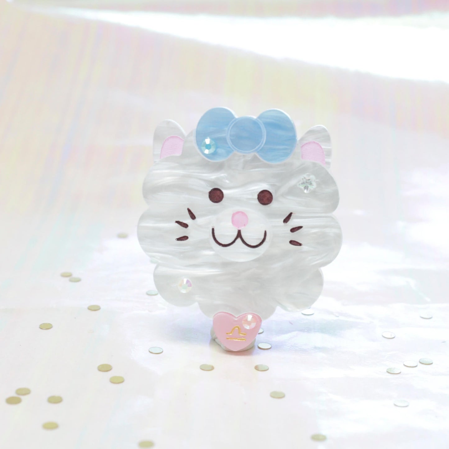 Libra Kitty Brooch