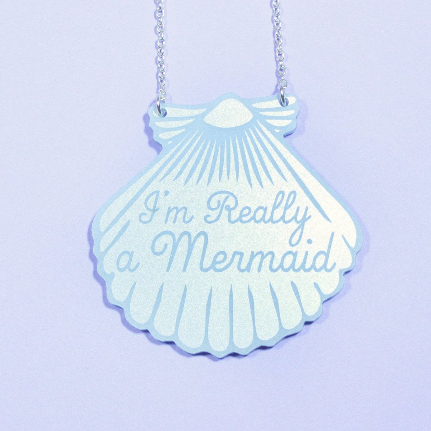 Blue Mermaid Shell Necklace