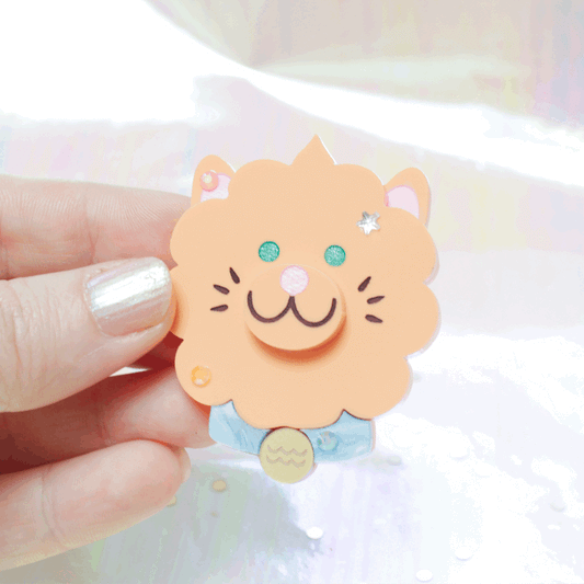 Aquarius Kitty Brooch