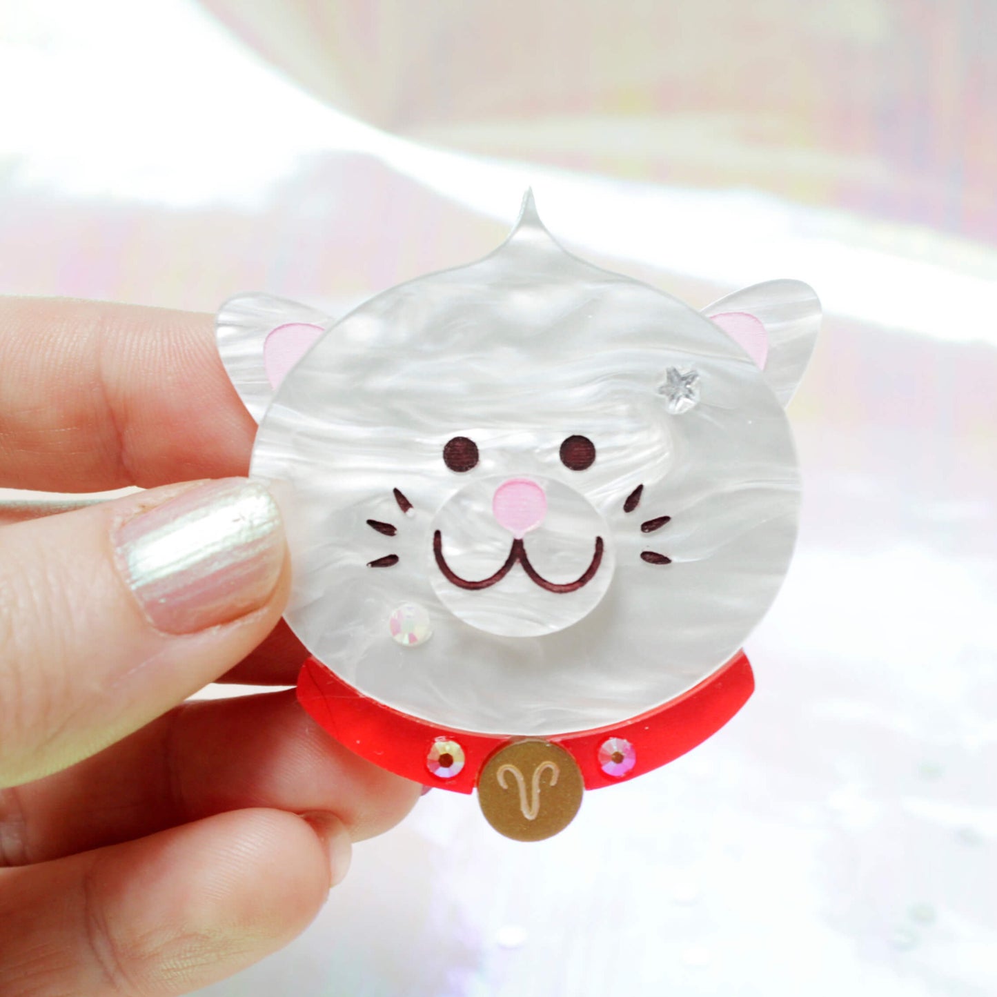 Aries Kitty Brooch