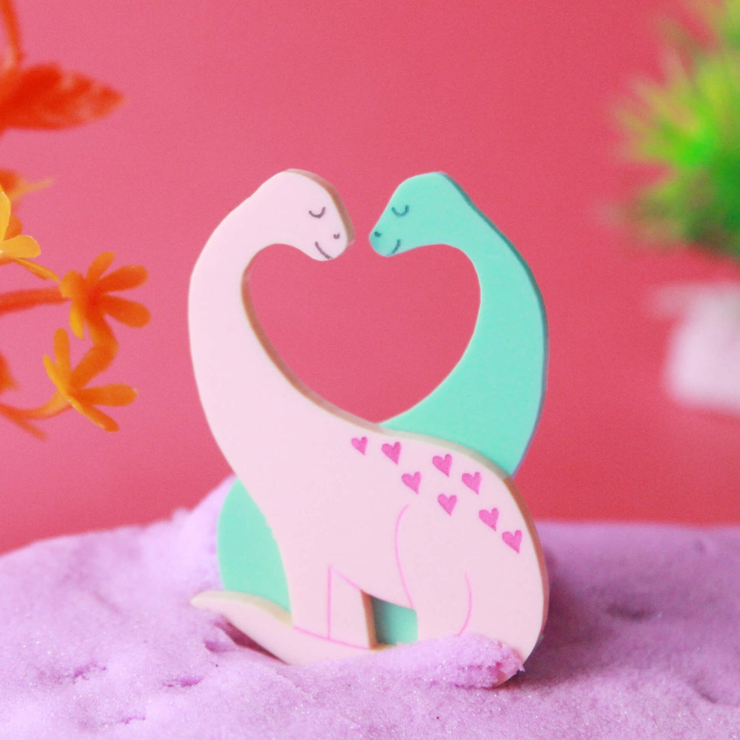 Dino Love Brooch