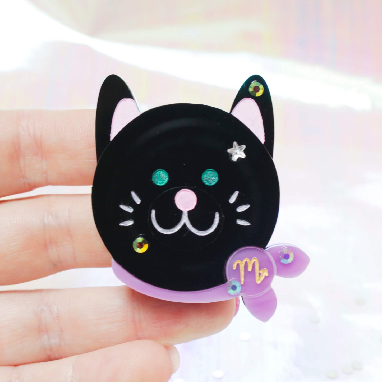 Scorpio Kitty Brooch