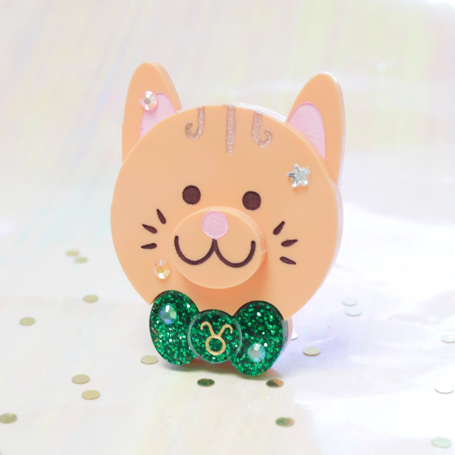 Taurus Kitty Brooch