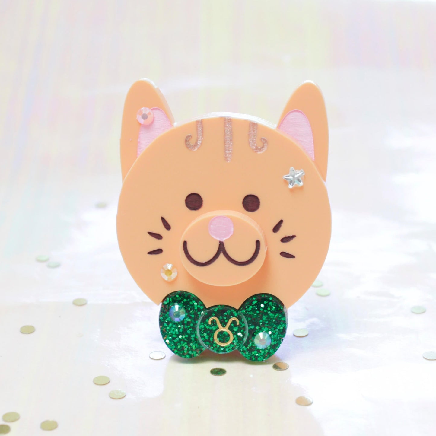 Taurus Kitty Brooch