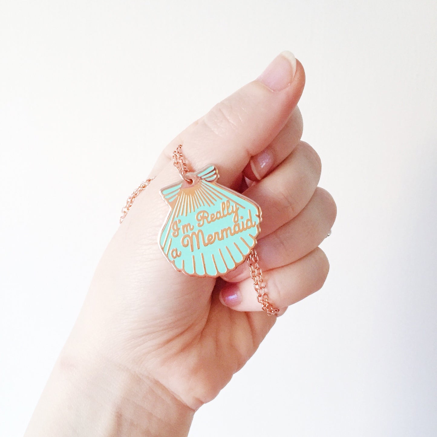Mermaid Enamel Shell Necklace