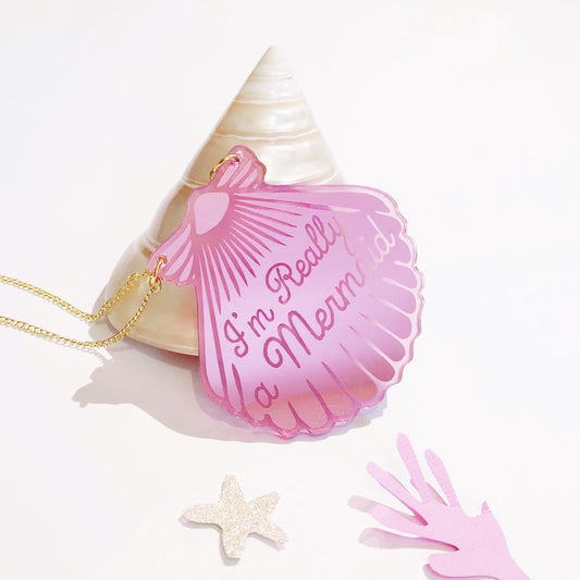 Pink Mermaid Shell Necklace