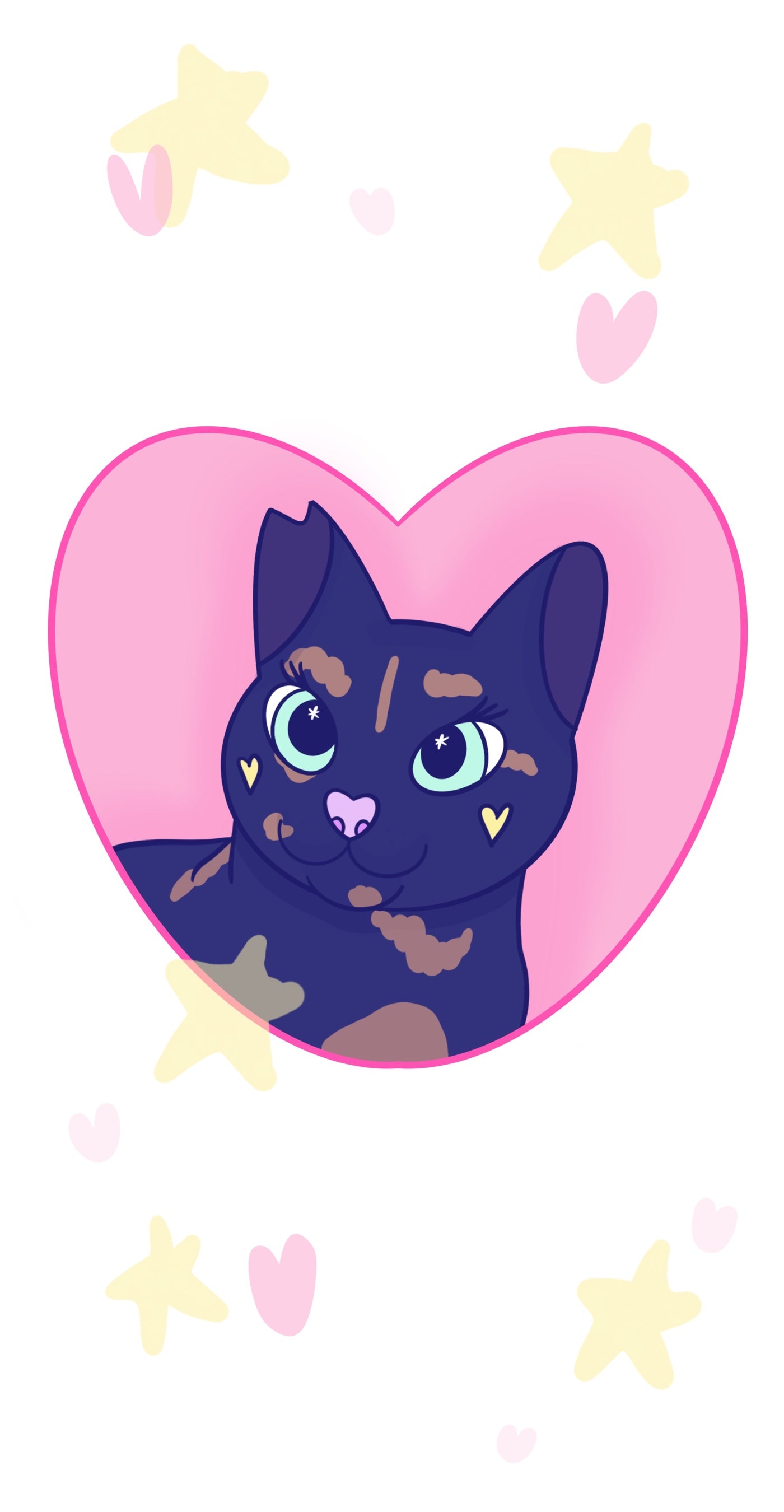 Valentines Digital Custom Pet Portrait 1 Pet