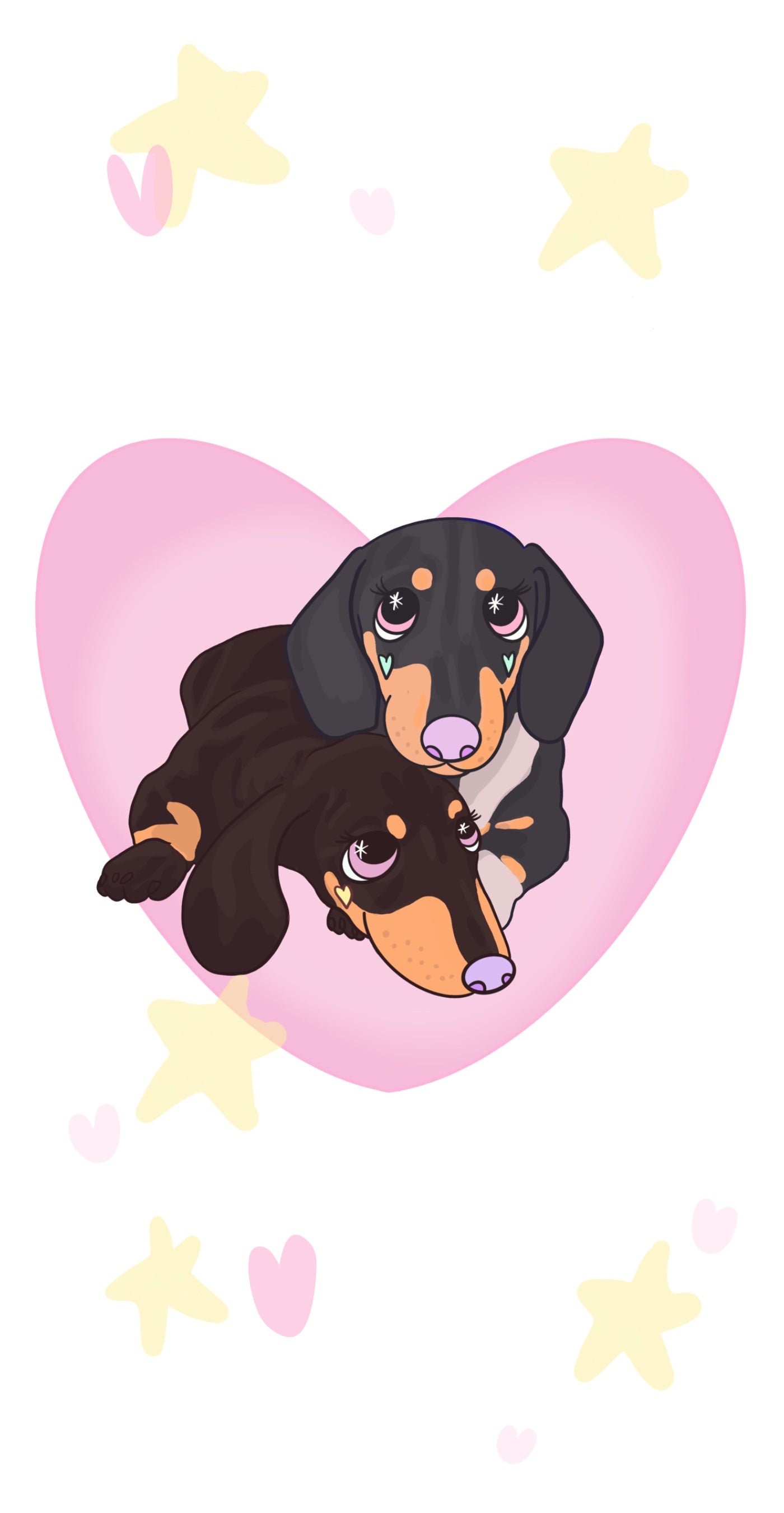 Valentines Digital Custom Pet Portrait 1 Pet